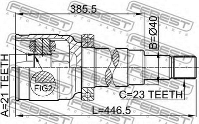 FEBEST 2111focrh -  Шрус внутренний правый 21x40x23