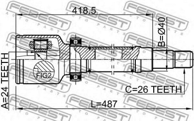 FEBEST 2111tc7rh -  Шарнир, приводной вал