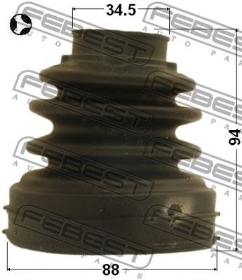 FEBEST 2115ca220rht -  Комплект пыльника, приводной вал
