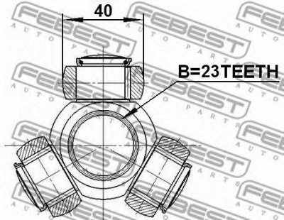 FEBEST 2116cb320at -  Муфта с шипами, приводной вал