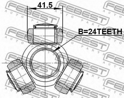 FEBEST 2116tc718tdci -  Муфта с шипами, приводной вал