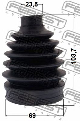 FEBEST 2117pkugr -  Комплект пыльника, приводной вал