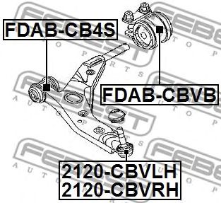 FEBEST 2120cbvrh -  Несущий / направляющий шарнир