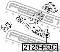 FEBEST 2120foc -  Несущий / направляющий шарнир
