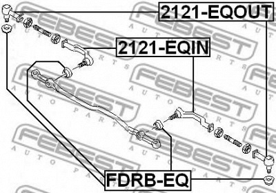 FEBEST 2121eqin -  Наконечник поперечной рулевой тяги
