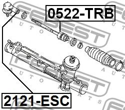 FEBEST 2121esc -  Наконечник поперечной рулевой тяги