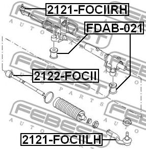 FEBEST 2121fociirh -  Наконечник поперечной рулевой тяги