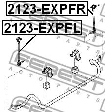 FEBEST 2123expfl -  Стойка стабилизатора переднего, левая