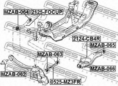 FEBEST 2124cb4r -  Рычаг независимой подвески колеса, подвеска колеса