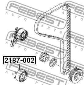 FEBEST 2187002 -  Натяжной ролик, ремень ГРМ