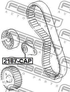 FEBEST 2187cap -  Ролик натяжителя ремня ГРМ