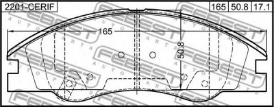 FEBEST 2201cerif -  Колодки тормозные дисковые передние, комплект