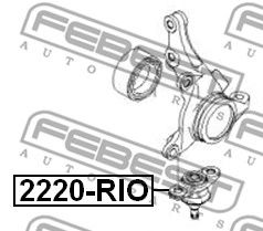 FEBEST 2220rio -  Опора шаровая переднего поворотного кулака
