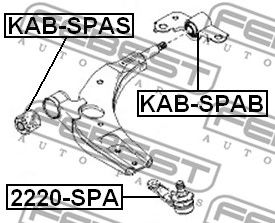 FEBEST 2220spa -  Опора шаровая, передняя нижняя