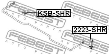 FEBEST 2223shr -  Тяга / стойка, стабилизатор