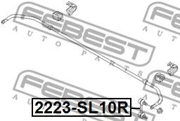FEBEST 2223sl10r -  Стойка стабилизатора заднего