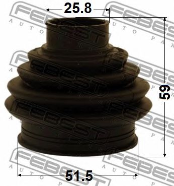 FEBEST 2315pccr -  Пыльник шрус наружный задний комплект51.5x59x25.8