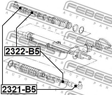 FEBEST 2321b5 -  Наконечник поперечной рулевой тяги