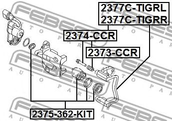 FEBEST 2377ctigrr -  Комплект поддержки корпуса скобы тормоза