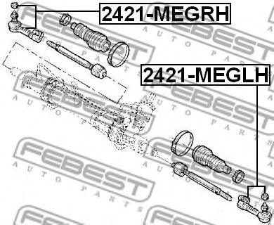 FEBEST 2421megrh -  Наконечник поперечной рулевой тяги