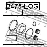 FEBEST 2475log -  Ремкомплект суппорта тормозного переднего