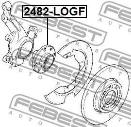 FEBEST 2482logf -  Ступица колеса переднего