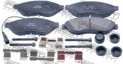 FEBEST 2501boxf -  Комплект тормозных колодок, дисковый тормоз