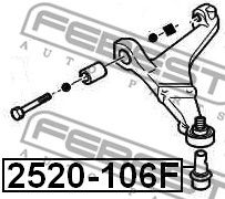 FEBEST 2520106f -  Опора шаровая переднего нижнего рычага