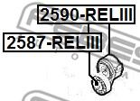 FEBEST 2590reliii -  Натяжитель ремня, клиновой зубча