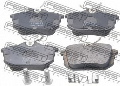 FEBEST 2701s40r -  Колодки тормозные дисковые задниеие, комплект