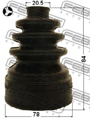 FEBEST 2715s40t -  Пыльник шрус внутренний комплект 78x84x20.5
