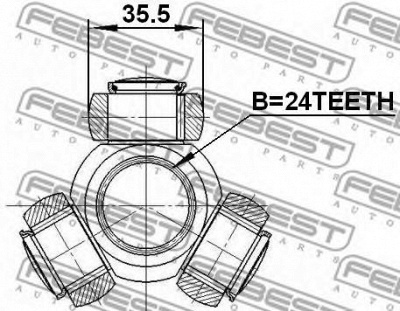 FEBEST 2716c30 -  Муфта с шипами, приводной вал