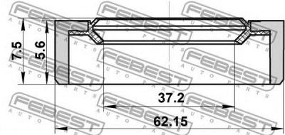FEBEST 95bdy39620608x -  Уплотнительное кольцо вала, приводной вал