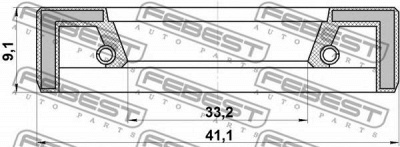 FEBEST 95fay35410609x -  Уплотняющее кольцо, ступица колеса