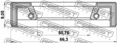 FEBEST 95fay52660909x -  Уплотнительное кольцо вала, приводной вал