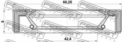 FEBEST 95gay44680808r -  Уплотнительное кольцо вала, приводной вал