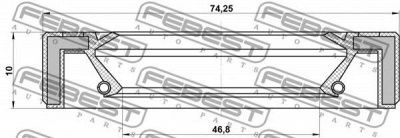 FEBEST 95gay48741010x -  Уплотнительное кольцо вала, приводной вал