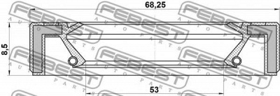 FEBEST 95gay55680808l -  Уплотняющее кольцо, раздаточная коробка