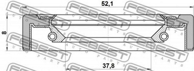 FEBEST 95gcy39520808x -  Уплотняющее кольцо, ступица колеса