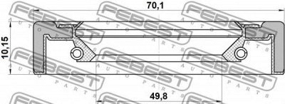 FEBEST 95gcy51701010x -  Уплотняющее кольцо, ступица колеса