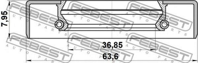 FEBEST 95gdy38630808x -  Уплотняющее кольцо, дифференциал