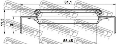 FEBEST 95gdy57810811x -  Уплотняющее кольцо, ступица колеса