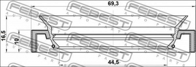 FEBEST 95has46691016c -  Уплотнительное кольцо вала, приводной вал