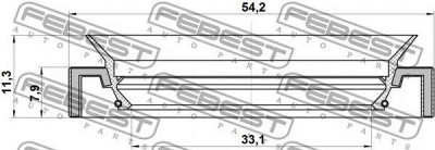 FEBEST 95hay35540811r -  Уплотнительное кольцо вала, приводной вал