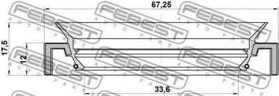 FEBEST 95hay35671017r -  Уплотнительное кольцо вала, приводной вал