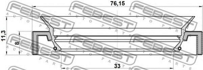 FEBEST 95hay35760813r -  Уплотнительное кольцо вала, приводной вал