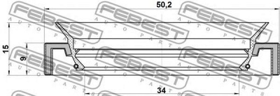 FEBEST 95hay36500915l -  Уплотнительное кольцо вала, приводной вал