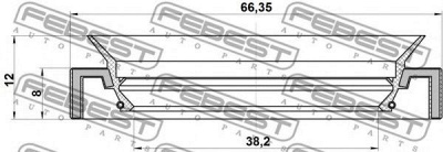 FEBEST 95hay40660812r -  Уплотнительное кольцо вала, приводной вал