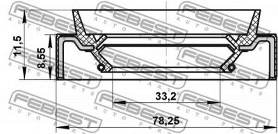 FEBEST 95jbs35780912x -  Уплотнительное кольцо вала, приводной вал