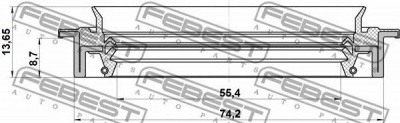 FEBEST 95jds57740914x -  Уплотнительное кольцо вала, приводной вал